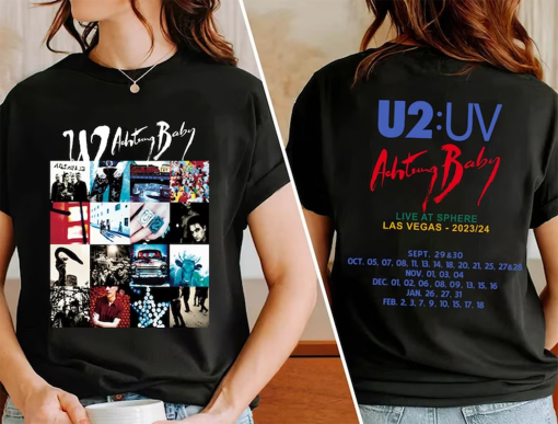 UPDATED 2024 U2 Rock Band Achtung Baby Album Tour 2023/24 T-Shirt Sweatshirt, U2 Rock Band Tour Dates, U2 Graphic Shirt, Christmas Gift