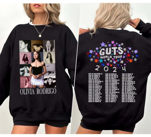 Retro Guts Album Song Olivia Rodrigo Shirt, Olivia Rodrigo Guts Merch, Guts Tour Shirt, Guts Tour 2024 Shirt, Olivia Rodrigo Fan Shirt