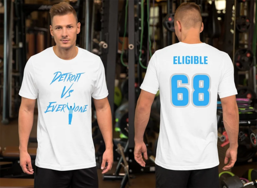 Detroit Vs Everyone Ref Eligible (front and back) Customized Unisex t-shirt