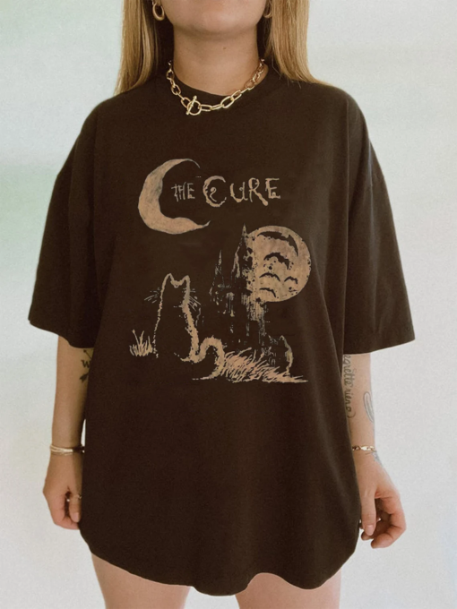 The Cure Cat Shirt, 90s Alt Indie Rock, Wish Album Tee, Friday I’m In Love Song, Rock Music Band Merch, Printed Music Poster For Gift