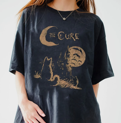 The Cure Cat Shirt, 90s Alt Indie Rock, Wish Album Tee, Friday I’m In Love Song, Rock Music Band Merch, Printed Music Poster For Gift