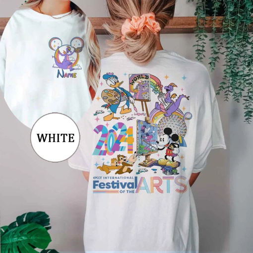 Two-sided Epcot International Festival of the Arts 2024 Comfort Colors Shirt, Custom Mickey & friends Figment shirts, Epcot Family shirts