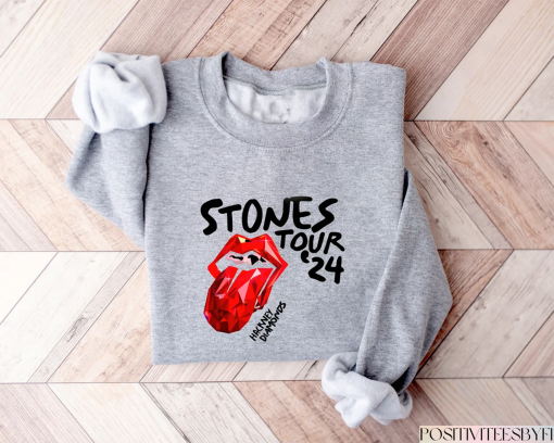 The Rolling Stones Hackney Diamonds Tour 2024 Schedule List Sweatshirt, Rolling Stones 2024 Sweater, Rock Band Shirt, Rolling Stone Tour