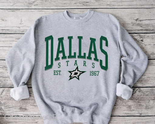 Dallas Stars Sweatshirt, Dallas Sports Fan Gift, Woman Hockey Fan Shirt, Hockey Team Retro Shirt, Vintage Style Dallas Hockey Hoodie