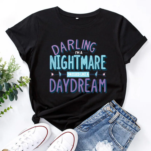 Darling I’m a Nightmare Dressed Like a Daydream Shirt, Tour Merch Tshirt Gift for Music Lovers, Blank Space Taylor Concert Tee, Cute Eras