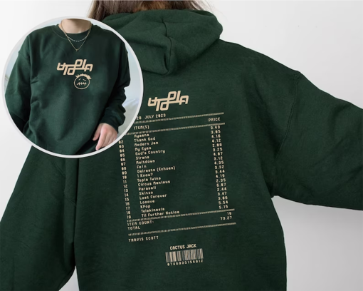 UTOPIA tracklist Travis Shirt, Utopia Sweatshirt