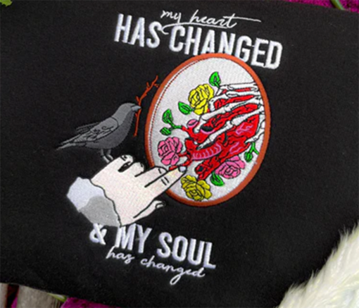 Noah Kahan Embroidered Sweatshirt, My heart has changed my soul has changed, Orange Juice Lyrics Sweatshirt