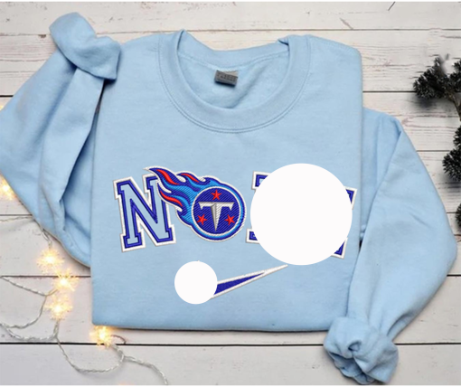 Tennessee titans embroidered hoodie nfl embroidered sweatshirt nfl embroidered football