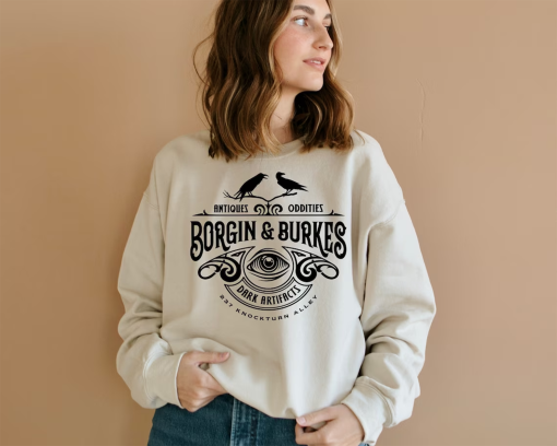 Borgin & Burkes Unusual and Ancient Wizarding Artefacts. Wizard Sweatshirt, Book Reading Magic Sweatshirt, Bookish Sweatshirt,