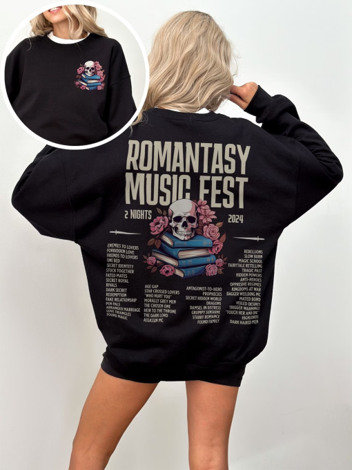 Romantasy Music Fest Sweatshirt, Romantasy Sweatshirt, Book Tropes Shirt, Smut Gift, Dark Romance Reader, Booklover Gift, Bookish Sweatshirt