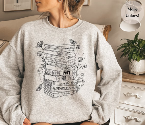 Music Album Books Shirt, 1989 Sweatshirt, Floral Album Shirt, Music Sweatshirt, Sweatshirt Gift for her, Gift for Music Lovers, In My Era