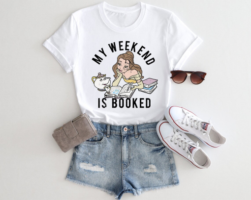 My Weekend Is Booked Shirt, Princess Belle’s Book Shop Tee, Librarian Shirt, Bookworm Shirt, Librarian Gifts, Reading Book Lover Shirt