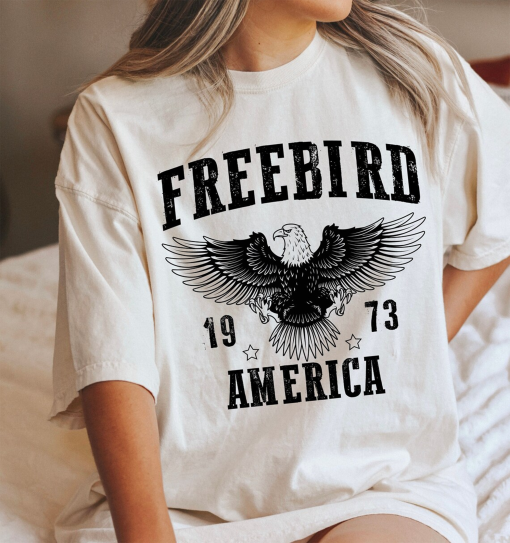 free bird america svg, eagle svg, rock & roll tshirt designs, classic southern rock band cut files, cricut / silhouette cutting files