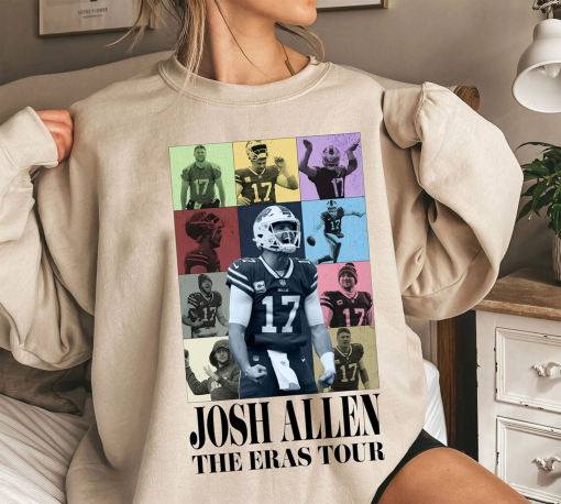 Josh Allen The Eras Tour Sweatshirt, Josh Allen T-shirt, America Football Sweatshirt, Football Fan Gifts, Josh Allen Shirt,Josh Allen Hoodie