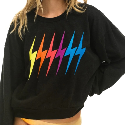 Ombré Rainbow Lighting Bolt Sweatshirt