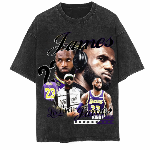 LeBron James NBA Vintage Washed T-Shirt,LeBron James Homage Graphic Sweatshirt,NBA Hoodie,Bootleg Retro 90’s Fans Hoodie Gift Lakers