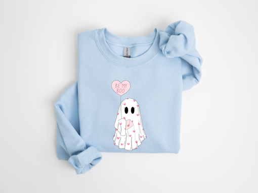 Be My Boo Sweatshirt, Ghost Sweater, Valentines Day Hoodie, XOXO Sweatshirt, Women Valentines Day Sweatshirt, Heart Sweatshirt