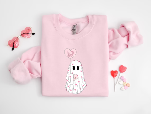 Be My Boo Sweatshirt, Ghost Sweater, Valentines Day Hoodie, XOXO Sweatshirt, Women Valentines Day Sweatshirt, Heart Sweatshirt