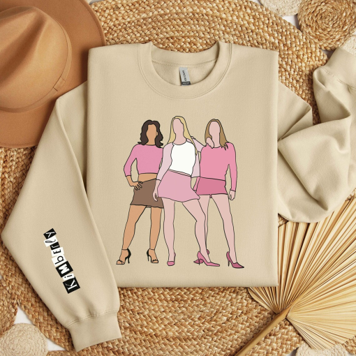 Mean Girl Inspired Shirt, You Cant Sit With Us, Girls Matching Outfits, On Wednesdays Shirt, Pink Sweatshirt