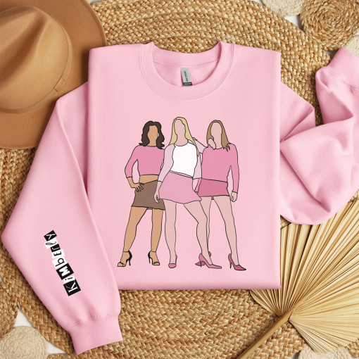 Mean Girl Inspired Shirt, You Cant Sit With Us, Girls Matching Outfits, On Wednesdays Shirt, Pink Sweatshirt