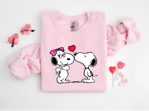 Kissing Snoopy Valentine Shirt, Cute Valentine Shirt, Snoopy Valentine’s Day Love Hearts T-shirt , Snoopy Shirt, Snoopy Love Sweatshirt