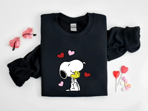 Hugging Snoopy Valentine Shirt, Cute Valentine Sweatshirt, Snoopy Valentine’s Day Love Shirt, Snoopy Shirt, Snoopy Love Shirt, Couple Shirt