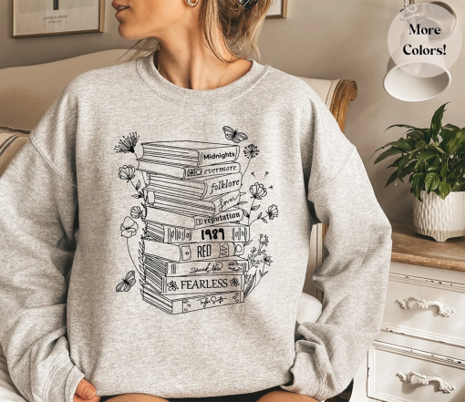 Music Album Books Shirt, 1989 Sweatshirt, Floral Album Shirt, Music Sweatshirt, Sweatshirt Gift for her, Gift for Music Lovers, In My Era