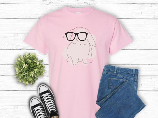 Bunny With Glasses Shirt, Rabbit With Glasses T-Shirt, Kids Easter Tshirt, Cute Easter Shirt, Easter Day Shirt for Woman, Spring Bunny Shirt