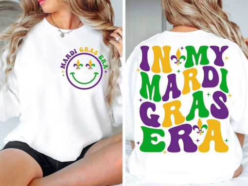 In My Mardi Gras Era, Mardi Gras Beads, Fat Tuesday, Mardi Gras Shirt, Louisiana, Carnival, Sublimation