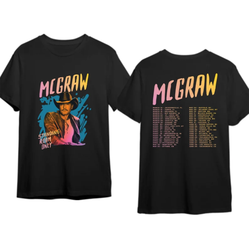 Tim Mcgraw Shirt || Tim McGraw Merch 2024 Shirt || Tim McGraw 2024 Tour Shirt, Standing Room Only Shirt