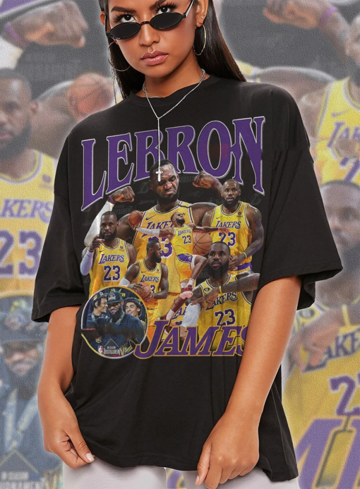 LeBron James Los Angeles Basketball Shirt, Lakers Basketball Shirt Christmas Gift Unisex, Basketball 90s Vintage Fan Gift