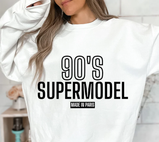 90s Supermodel Sweatshirt for Her | 90s Fashion Icon Crewneck | As Seen on RHOBH | 90s Fashion Nostalgia Comfy Sweater | Gift for Her