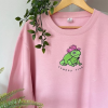 Flower Printed Floral Shirts, Custom Birth Month Personalised Botanical Flower Nature Sweatshirt, Plant Lover Cottagecore Tops Gift for Her