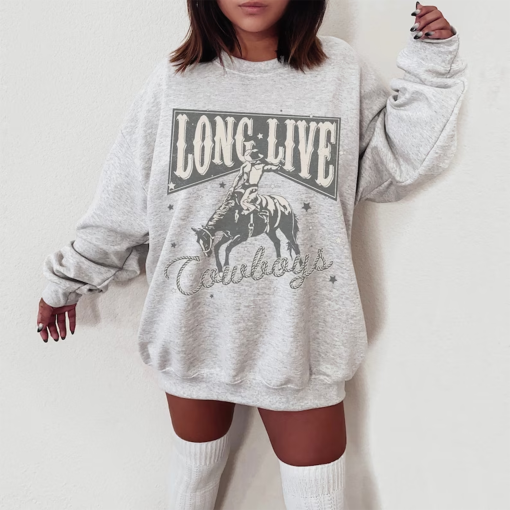 Oversized Western Aesthetic Sweatshirt, Long Live Cowboy, Cowboy Killer, Vintage Western Sweatshirt, Vintage Cowboy Crewneck, Cowgirl Shirt