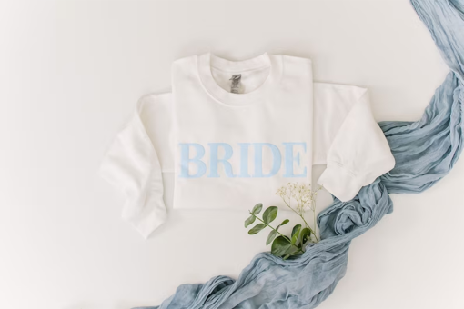 Embossed Bride Sweatshirt Gift for Her, Future Mrs Sweatshirt, New Mrs Sweater, Bride To Be Gift, Bridal Shower Gift Bridal Sweater