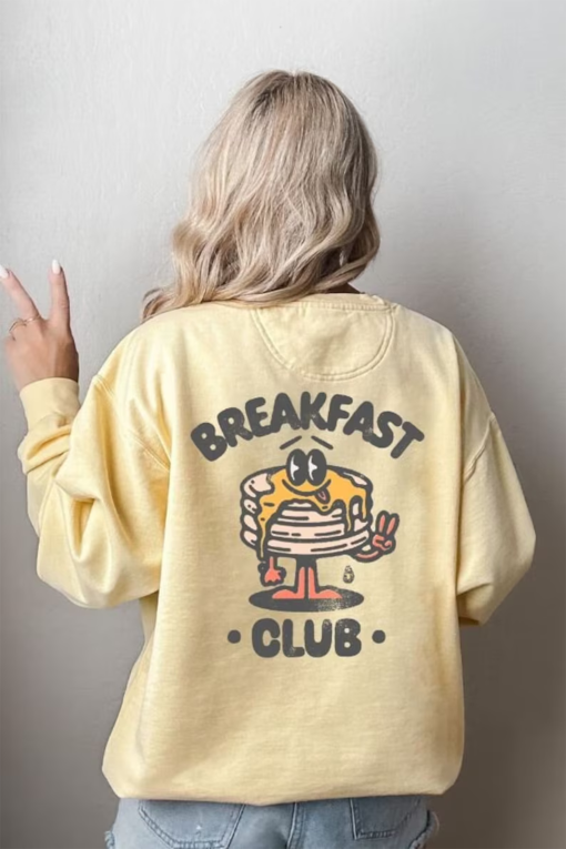 Breakfast Club Aesthetic Bohemian Retro Vintage Comfort Colors Sweatshirt Oversized Retro Graphic Sweatshirt Grunge Hippie Boho Graphic