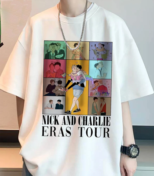 Nick And Charlie Heartstopper Eras Tour Shirt, Heartstopper Lgbtq Movie T-shirt, Nick Nelson Shirt, Nick And Charlie, Bookish Shirt