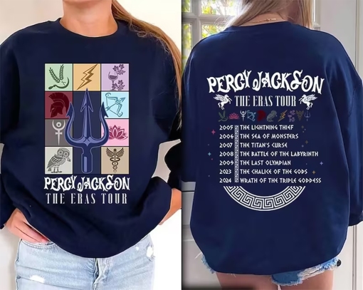 Percy Jackson the Eras Tour Shirt, Greek God Mythology Symbol T-shirt, Camp Half Blood Chronicles Shirt, Rick Riordan Bookish Shirts Gift