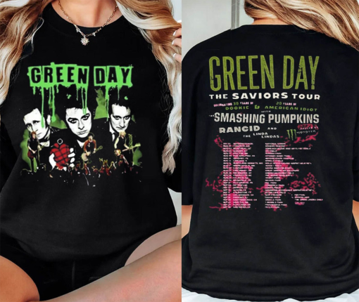 Green Day The Saviors 2024 Tour Hoodie, Groovy Green Day Dookie Shirt Crewneck