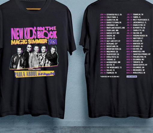 New Kids On The Block Shirt, Magic Summer 2024 Tour Tee Tops Hoodie