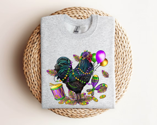 Mardi Gras Chicken Sweatshirt Hoodie, Mardi Gras Shirt, This Girl Needs A Drink, Mardi Grass Festival Shirt, New Orleans Shirt