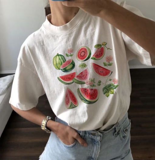 Watermelon Shirt Fruit Shirt Graphic Shirt Palestine Protest Shirt For Women Gardener Shirt Watermelon Tee Watermelon Palestine Colors Shirt