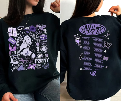 Olivia Rodrigo Guts Tour 2024 Sweatshirt, The Guts World Tour 2024 Shirt, Olivia Rodrigo T-Shirt, Olivia Rodrigo Sweater, 2024 Music Shirt