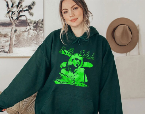 Billie Eilish Happier Than Ever Vintage Tour Sweatshirt, Trendy Song Sweatshirt, Vintage T-Shirt – Billie Eilish Unisex Top Hands Face