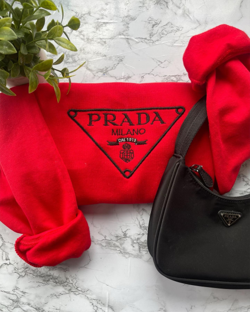 P.R.A.D.A Embroidered sweatshirt and Hoodie