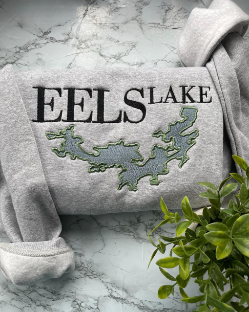 certain lake embroidered sweatshirt and hoodie