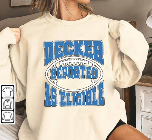 Detroit Lions Decker Reported As Eligible Crewneck Sweatshirt