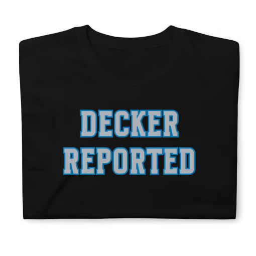 Funny Lions T Shirt Decker Reported Shirt For Lions Fan Gift Detroit Football Boyfriend TShirt For Dad Gift For Football Lover Husband Shirt