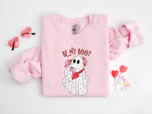 Be My Boo Sweatshirt, Ghost Sweater, Valentines Day Hoodie, XOXO Sweatshirt, Women Valentines Day Sweatshirt, Heart Sweatshirt, Love Ghost