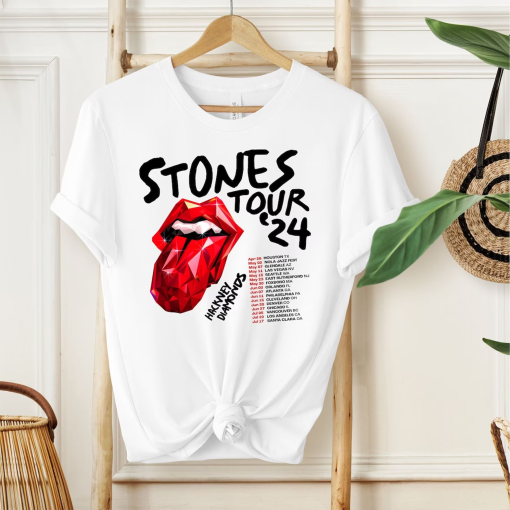 The Rolling Stones Hackney Diamonds Tour 2024 Schedule List T-Shirt, Rolling Stones 2024 Hackney Diamonds Tour Shirt, Rolling Stones Shirt